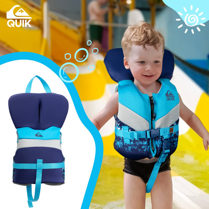 QUIKSILVER USCG Approved Life Vest for Infant, PVC Foam Flotation with Quick Release Buckle and Leg Strap, Boating, Fishing & Kayaking