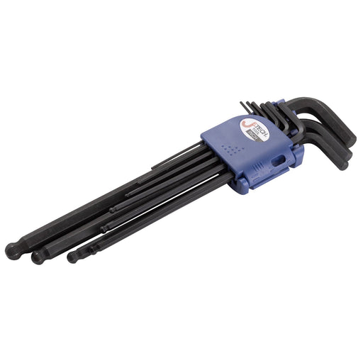 9PCS SAE Hex Key Set (extra long||black)