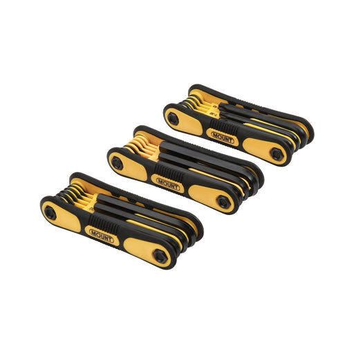 25pcs Folding Hex Key Set CRV Blade, Black Finish,