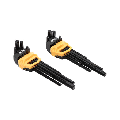 18pcs Long +D2:D33Arm Hex Key set
CRV Steel, Black finish