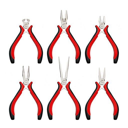 6pc mini pliers set|| bent nose|| long nose|| niddle nose|| flat nose|| cutting pliers|| end cutter