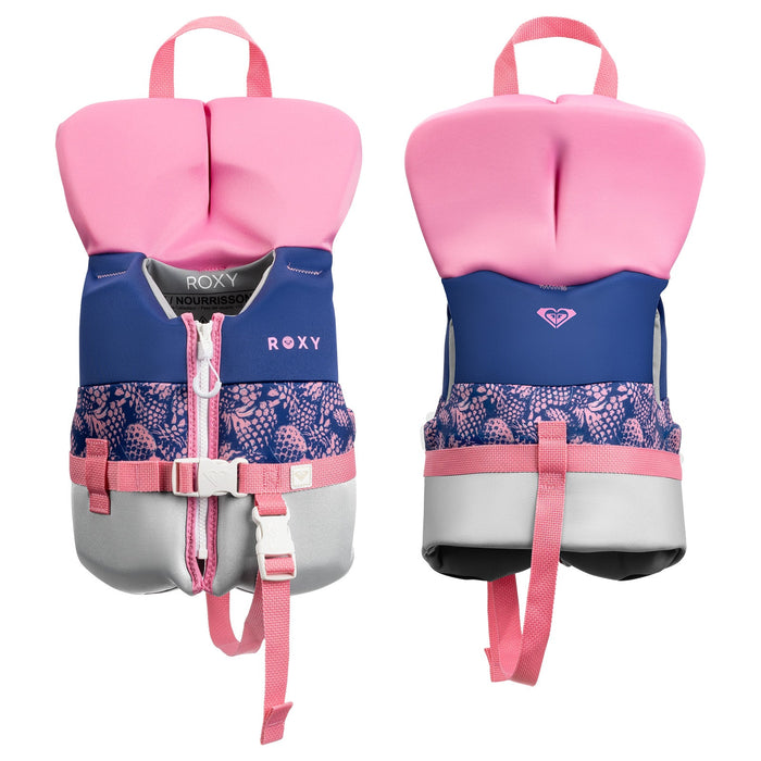 ROXY CGA Life Vest for Infant under 33 lbs, Evoprene Fabric and PVC Foam, With Quick-Release Buckle & Leg Strap, for Baby Boating Fishing & Kayaking