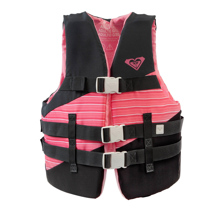 ROXY USCG Approved Women’s Life Vest, Light-Weight EPE Foam and Oversized Arm Holes, Three Belts with Quick-Release Buckles for Fishing and Boating