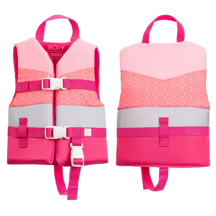 ROXY Kids Life Vest USCG Approved with Quick-Release Buckles & Leg Strap, Lightweight EPE Foam for Boating, Fishing & Kayaking