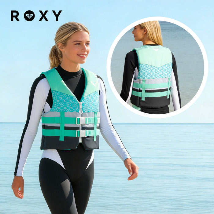 ROXY USCG Approved Women's Life Vest, Light-weight EPE Foam with Two Quick Release Buckles, for Boating, Fishing & Kayaking